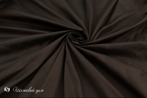 Темно-коричневый натуральный шёлк